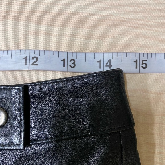 Cache Black Lamb Leather Mini Skirt Buttery Soft Size 0 - Picture 4 of 5